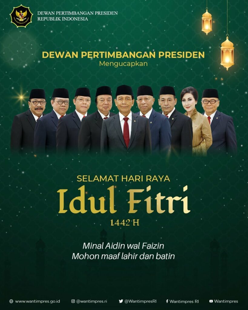 Selamat Idul Fitri 1 Syawal 1442 H - Dewan Pertimbangan Presiden ...