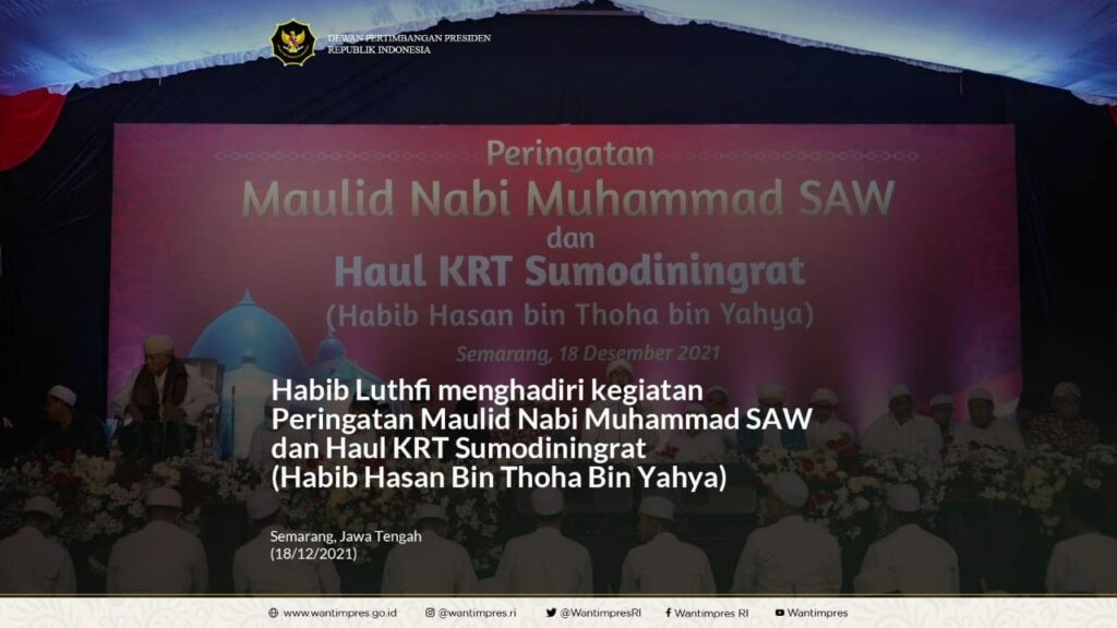 Anggota Wantimpres Habib Luthfi, Menghadiri Kegiatan Peringatan Maulid ...